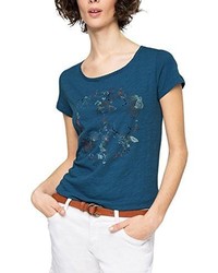 dunkeltürkises T-shirt von edc by Esprit