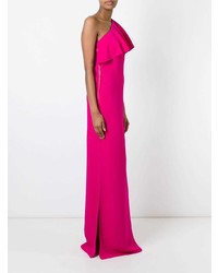 fuchsia Ballkleid mit Rüschen von Lanvin