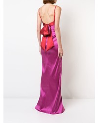 fuchsia Ballkleid mit Schlitz von Marchesa Notte