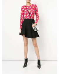 fuchsia bedruckte Bluse mit Knöpfen von Hysteric Glamour