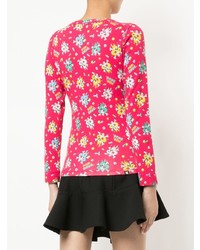 fuchsia bedruckte Bluse mit Knöpfen von Hysteric Glamour