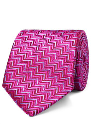 fuchsia bedruckte Krawatte von Charvet