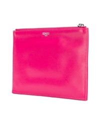 fuchsia bedruckte Leder Clutch von Kenzo