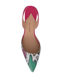 fuchsia bedruckte Leder Pumps von Paul Andrew