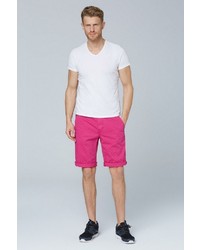 fuchsia bedruckte Shorts von Camp David