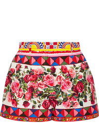 fuchsia bedruckte Shorts von Dolce & Gabbana