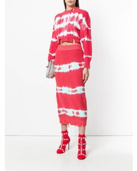 fuchsia bedruckter Midirock von MSGM