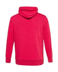 fuchsia bedruckter Pullover mit einem Kapuze von JP1880