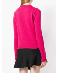 fuchsia bedruckter Pullover mit einem Rundhalsausschnitt von Chiara Ferragni