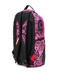 fuchsia bedruckter Rucksack von Sprayground