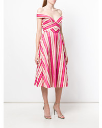 fuchsia bedrucktes Midikleid von Temperley London