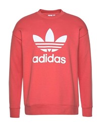 fuchsia bedrucktes Sweatshirt von adidas Originals