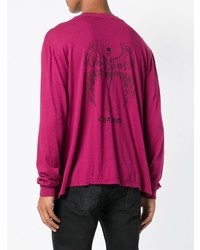 fuchsia bedrucktes Sweatshirt von Adaptation