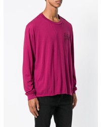 fuchsia bedrucktes Sweatshirt von Adaptation