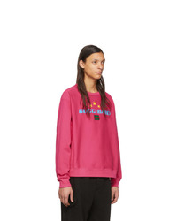 fuchsia bedrucktes Sweatshirt von Gucci