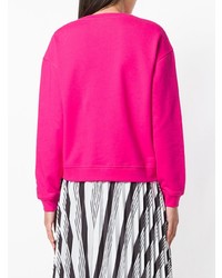 fuchsia bedrucktes Sweatshirt von McQ Alexander McQueen