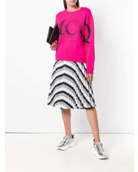 fuchsia bedrucktes Sweatshirt von McQ Alexander McQueen