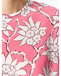 fuchsia bedrucktes T-Shirt mit einem Rundhalsausschnitt von Valentino