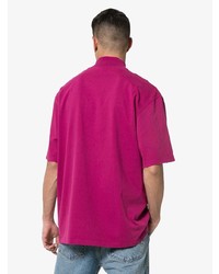 fuchsia bedrucktes T-Shirt mit einem Rundhalsausschnitt von Calvin Klein 205W39nyc