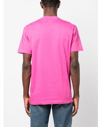 fuchsia bedrucktes T-Shirt mit einem Rundhalsausschnitt von DSQUARED2