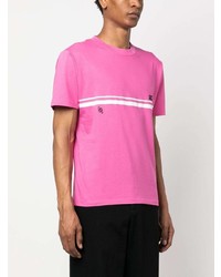 fuchsia bedrucktes T-Shirt mit einem Rundhalsausschnitt von Gcds