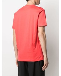 fuchsia bedrucktes T-Shirt mit einem Rundhalsausschnitt von DSQUARED2