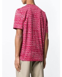 fuchsia bedrucktes T-Shirt mit einem Rundhalsausschnitt von Missoni