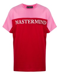 fuchsia bedrucktes T-Shirt mit einem Rundhalsausschnitt von Mastermind Japan