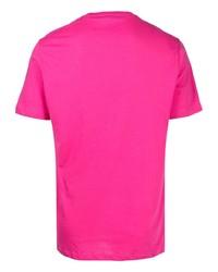 fuchsia bedrucktes T-Shirt mit einem Rundhalsausschnitt von Michael Kors