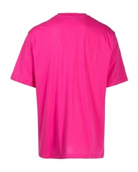 fuchsia bedrucktes T-Shirt mit einem Rundhalsausschnitt von Michael Kors