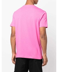 fuchsia bedrucktes T-Shirt mit einem Rundhalsausschnitt von Iceberg