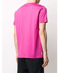 fuchsia bedrucktes T-Shirt mit einem Rundhalsausschnitt von Stone Island Shadow Project