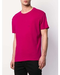 fuchsia bedrucktes T-Shirt mit einem Rundhalsausschnitt von RtA