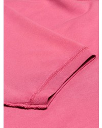 fuchsia bedrucktes T-Shirt mit einem Rundhalsausschnitt von Maison Margiela