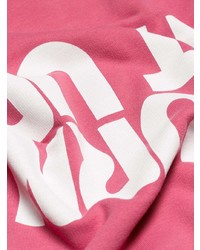 fuchsia bedrucktes T-Shirt mit einem Rundhalsausschnitt von Maison Margiela