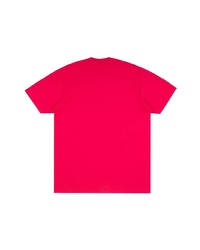 fuchsia bedrucktes T-Shirt mit einem Rundhalsausschnitt von Supreme