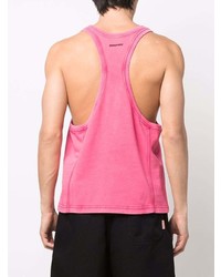 fuchsia bedrucktes Trägershirt von DSQUARED2