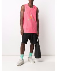 fuchsia bedrucktes Trägershirt von Nike