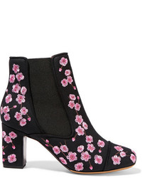 fuchsia bestickte Stiefeletten