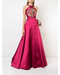 fuchsia besticktes Ballkleid von Marchesa Notte