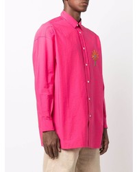 fuchsia besticktes Langarmhemd von Jacquemus