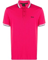 fuchsia besticktes Polohemd von BOSS