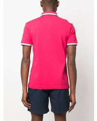 fuchsia besticktes Polohemd von BOSS