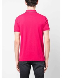 fuchsia besticktes Polohemd von BOSS