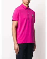 fuchsia besticktes Polohemd von Karl Lagerfeld