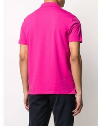 fuchsia besticktes Polohemd von Karl Lagerfeld