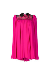 fuchsia besticktes Shirtkleid