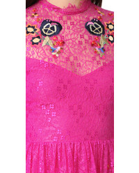 fuchsia besticktes Spitzekleid von Temperley London