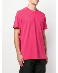 fuchsia besticktes T-Shirt mit einem Rundhalsausschnitt von The North Face