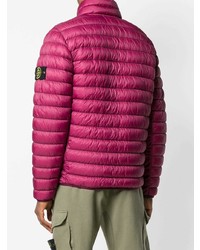 fuchsia Daunenjacke von Stone Island